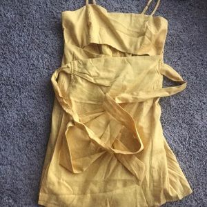 Yellow Cut Out Dress